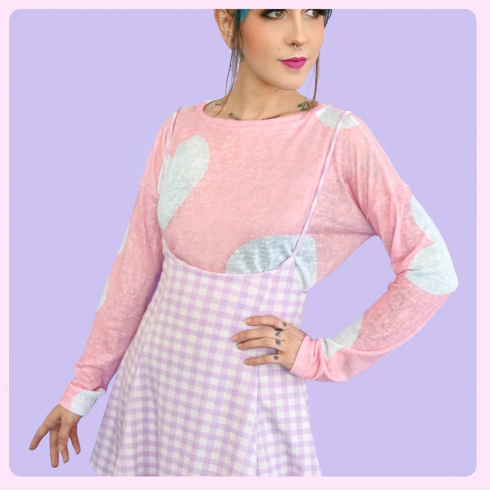 MY VIOLET Lavender Suspender Skirt